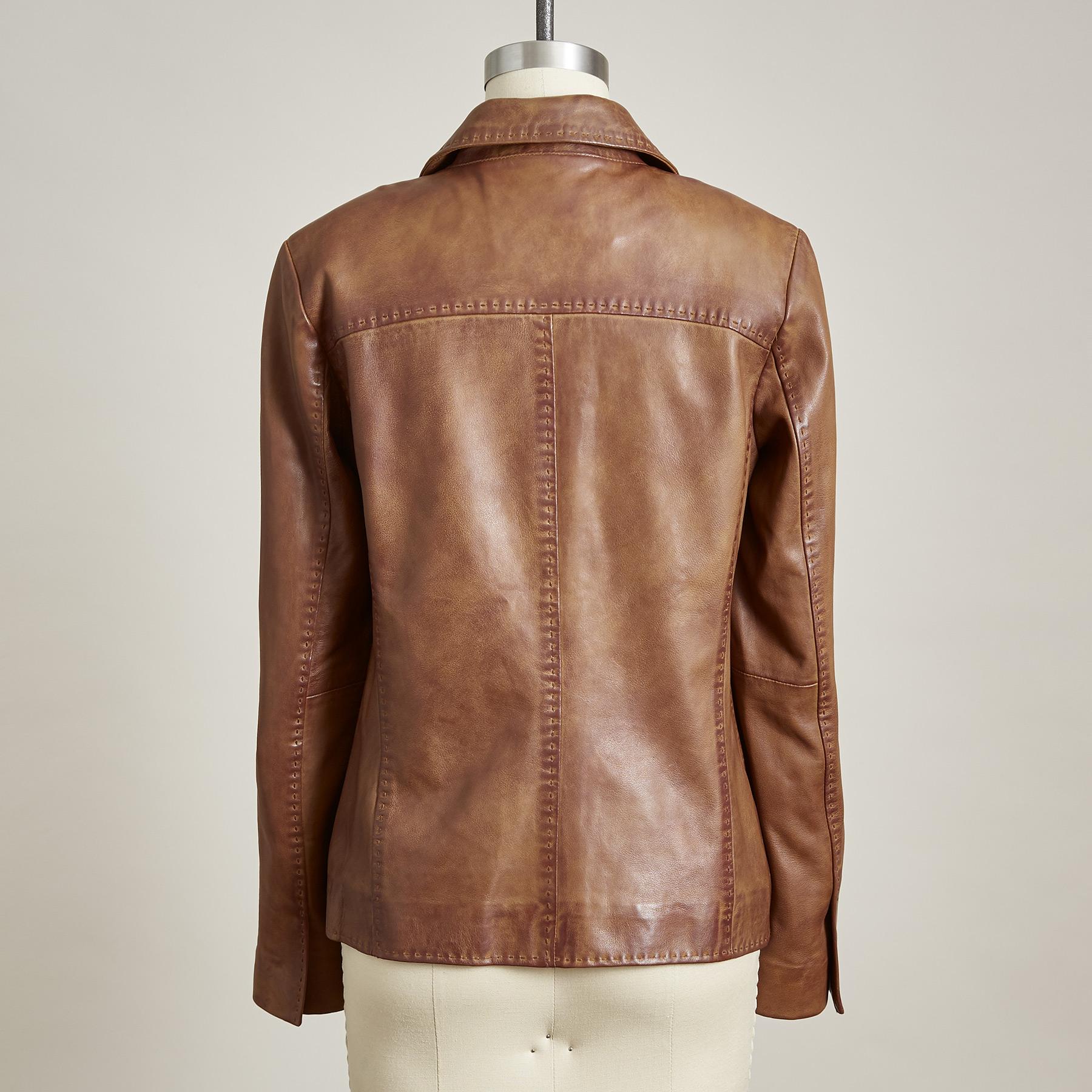 Premium McKenna Petite Leather Blazer