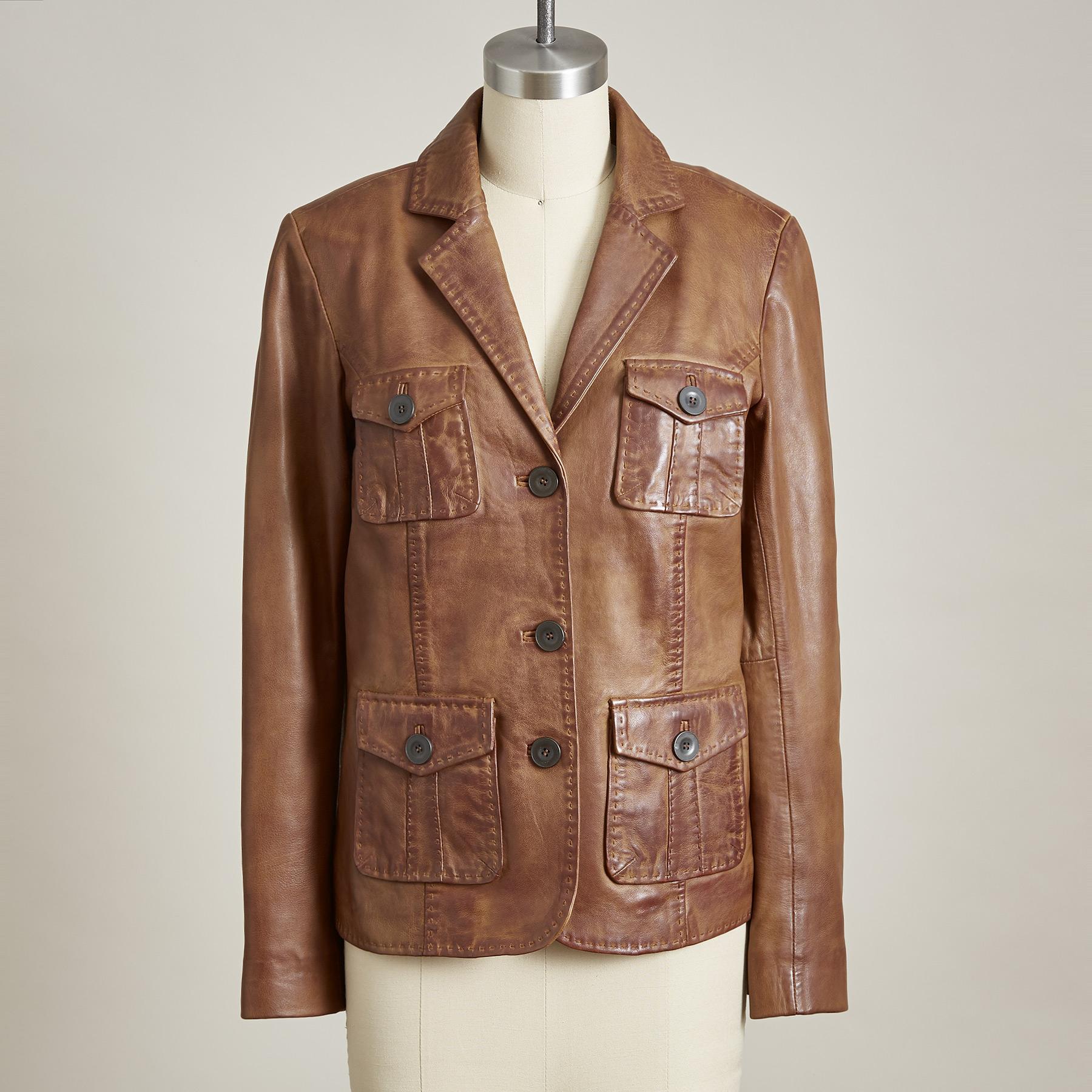 Premium McKenna Petite Leather Blazer