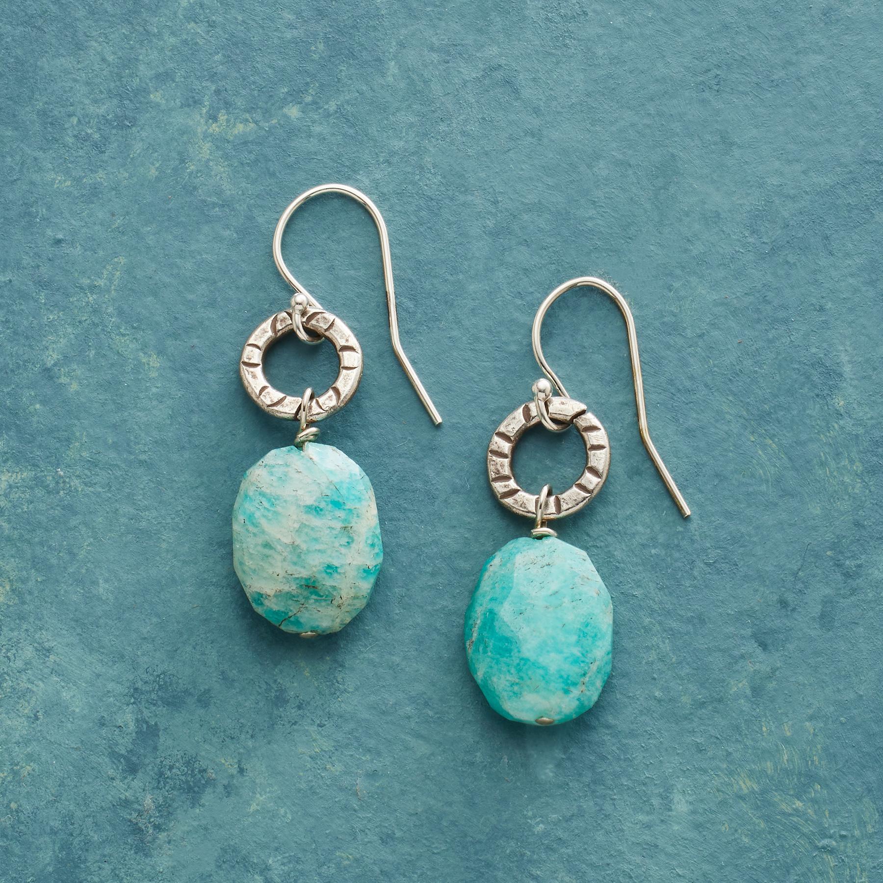 Premium Amazonite Au Naturale Earrings