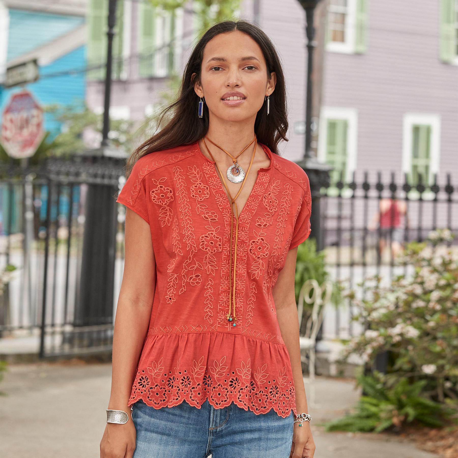 Premium Tres Jolie Petite Eyelet Top