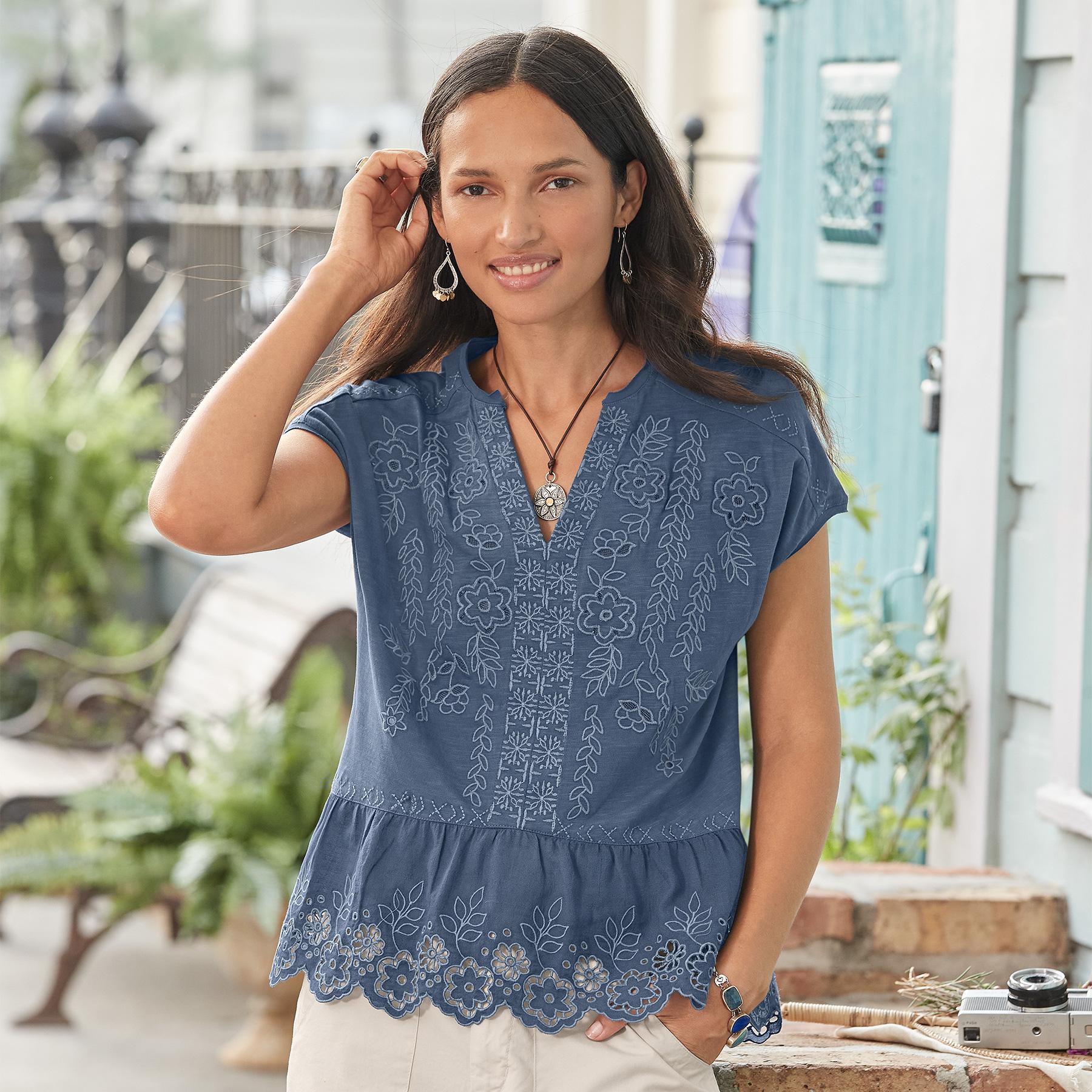 Premium Tres Jolie Petite Eyelet Top